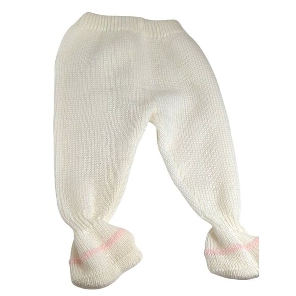 Vintage Made In Portugal Baby Girl 3 Month Hooded Sweater Set Acrylic 2 Piece - Picture 14 of 15